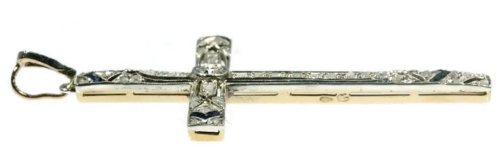 Portuguese Art Deco diamond cross (image 2 of 3)